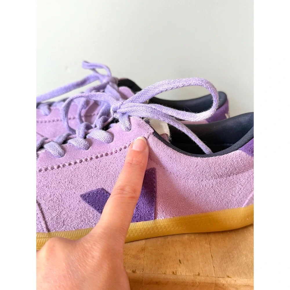 Veja Volley Low Top Suede Gum Sole Sneakers Purple Unisex | Men's 7 Women's 9